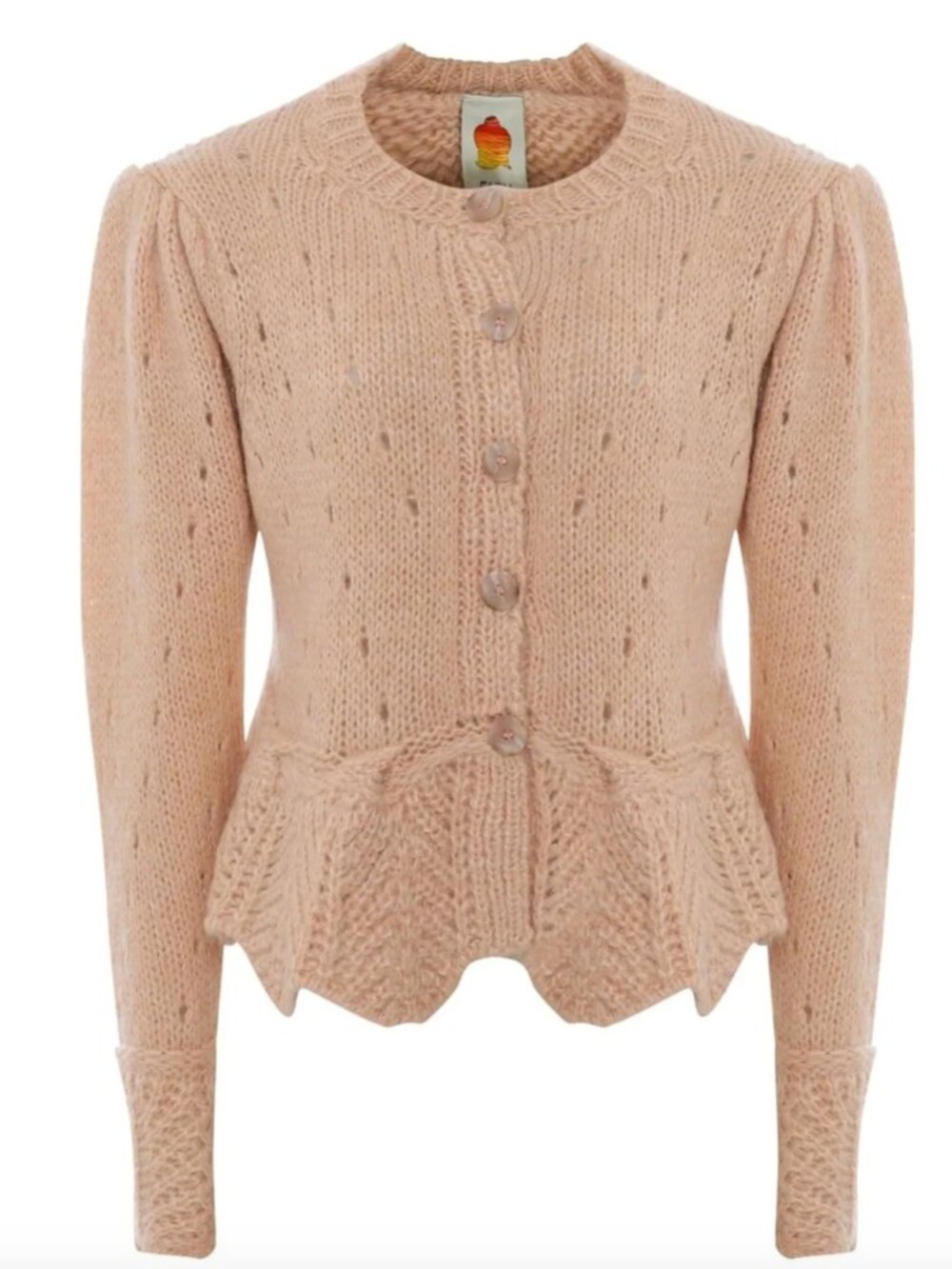 Farm Rio NW Sand Ruffle Knit Cardigan - Picture 1 of 6